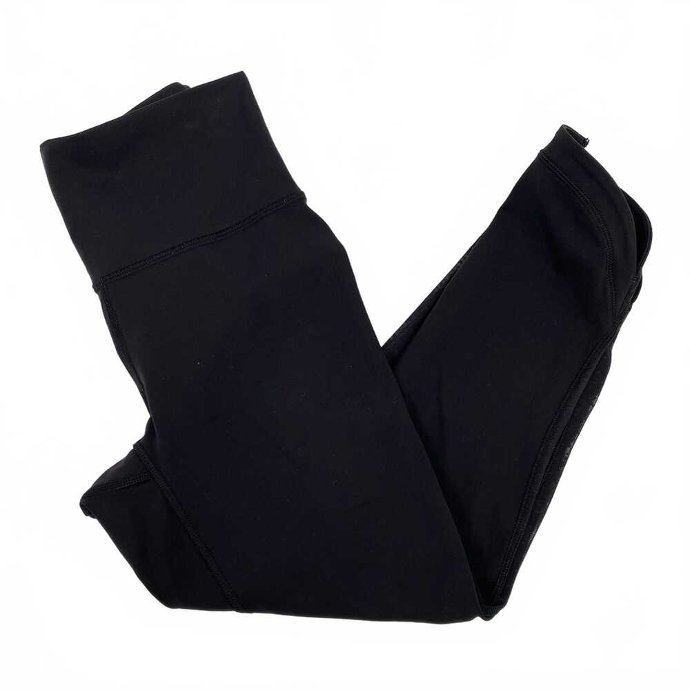 lululemon athletica Black Cropped Polka Dot Mesh Side Leggings | Womens 4